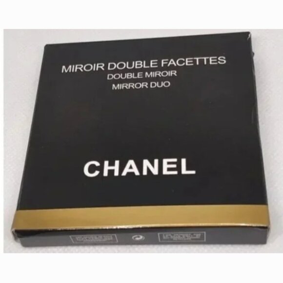 AUTHENTIC CHANEL MIRROR DOUBLE FACETTES MIRROR DUO COMPACT CLASSIC BLACK - Picture 4 of 6